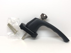 HOPPE Lockable Luxembourg Handle for Tilt & Turn Windows w/ Key, 099S/U26- BLACK