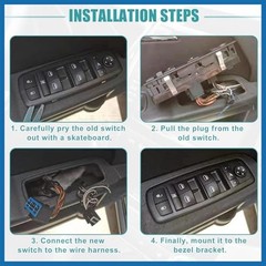 Front Left Driver Side Power Window Switch No.BBM266350B with Tool Window