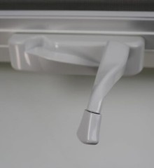 Crank Out Windows 42″ x 16″ White Vinyl Tempered Glass Low-E Awning Window