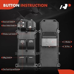 Master Power Window Switch Compatible with Honda Pilot 2016-2021, Ridgeline