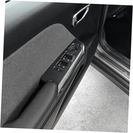 ABS Door Window Switch Panel Cover – Compatible with kia k4 2024-2026 carbon
