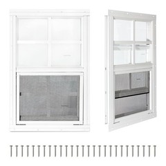 2 Pack 24″ x 36″ Sliding Windows with Tempered Glass for Shed