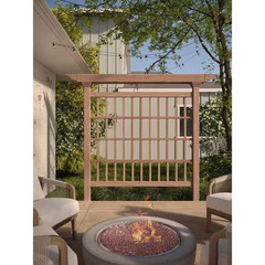 80″L X 90″H Colonial Embossed Vinyl Privacy Screen, Brown, VA84051