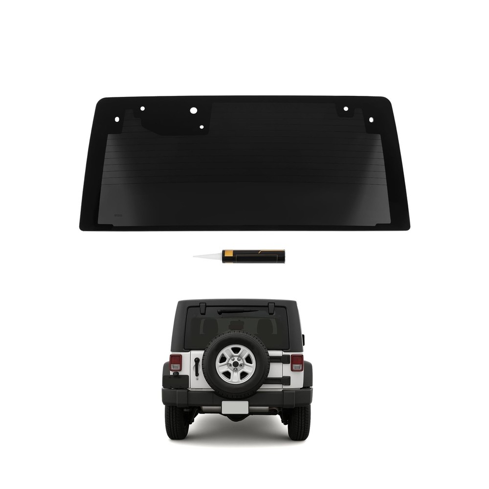 Rear Heated Window Glass Compatible with 2011-2017 Jeep Wrangler 2 & 4 door U…