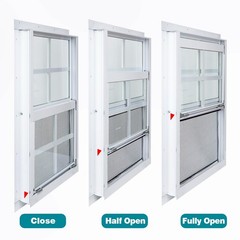 2 Pack 12″x18″ Flush Mount Shed Windows – Tempered Glass & Fiberglass Screen for