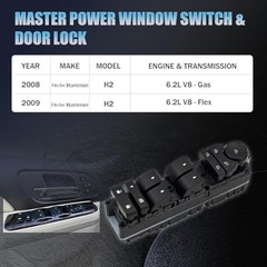 10377668 Front Left Driver Side Master Power Window Switch Compatibe with