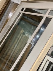 Craftsman style door/window fixed in frame double pane tempered glass 83X48