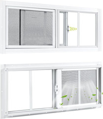 2 Pack Shed Windows, 10″X23″ Sliding Windows, Transom Window with Tempered Glass