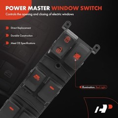 Master Power Window Switch 93570-1W155 for Kia Rio 2013-2014 Driver Side