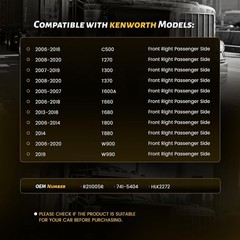 Power Window Regulator with Motor Compatible with Kenworth Front Passenger Side