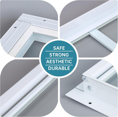 Shed Window 12″X24″ 2 Pack Transom Window Fixed Design with Tempered Glass, Perf