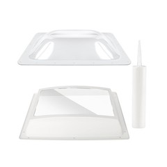 RV Skylight Replacement Bundle,18″ x 26″ Skylight Outer Dome Fit 14″ x 22″ Op…