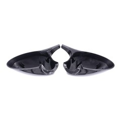 Pair of Carbon Fiber ABS Rear View Door Side Mirror Cover Cap for 3 Series E90 E