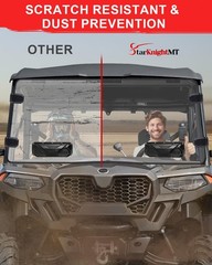 StarknightMT UForce 600 Front Windshield Vented Scratch Resistant Window Comp…