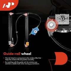 Power Window Regulator Without Motor Compatible with Audi Front Passenger(RH)