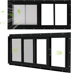 2 Pack Shed Windows, 10″X18″ Sliding Windows, Transom Window W/ Tempered Glass