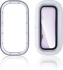 14.5 x 7.6 in Anodized Aluminum Boat Porthole Window Boat Portlight for Yacht RV