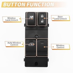 Front Left Driver Power Window Switch for Nissan Altima 2.5L 2009-2013 Black