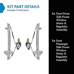 Front Power Power Window Regulator & Motor Assembly Set Compatible with 1993