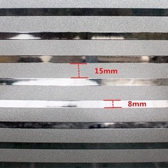 White Privacy Frosted Film Frost Glass Window Film Striped Shutters Sticker New