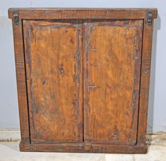 Antique Wooden Wall Décor Window Panel Frame Original Old Hand Crafted