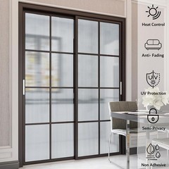 VELIMAX Reeded Glass Window Film, Window Privacy Film, Frosted Window Vinyl, …
