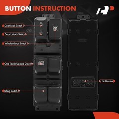Replacement Driver Master Power Window Switch for 11-17 Kia Rio K2