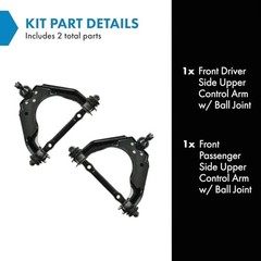 Front Upper Driver and Passenger Side Control Arm and Ball Joint Set 2 Piece
