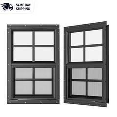 Elegant 2-Pack 24″ x 36″ Flush Mount Shed Windows for Playhouses & Barns