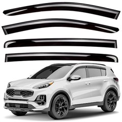 Window Deflectors Smoke Tinted Tape-On Side Window Vent For Sportage 17-22