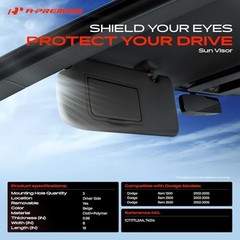 Driver Left Side Sun Visor Compatible with Dodge Ram 1500 2500 3500 2002 2003