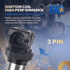 Set of 4 UF598 Ignition Coil Pack 1.6L L4 Compatible with Ignition Coils UF598