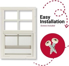 14×21 Shed Windows Flush Mount Sliding Windows with Tempered Glass & Screens