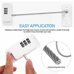3Pcs Reusable Safety Locks for Cabinets Drawers and Windows with Code