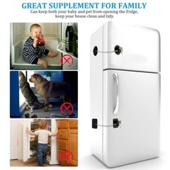 1 Set Child Safety Refrigerator Lock Oval for Cabinet Dishwasher Toilet Adhesive