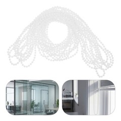 Window Shade Chain: Plastic White Bead Pull Cord – 10.9 Yards Replacement Blind