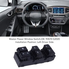Master Power Window Switch, 93570 G2020 Left Driver Side Car Window Switch
