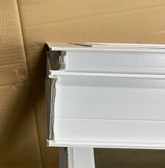 Hopper Window 30 x 13.75 Basement Laundry Room Garage White Vinyl 2 Latches