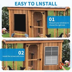 2PCS 18″ x 27″ Shed Window Household Sliding Windows for Shed Chicken Coop