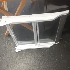 Sliding Vinyl Frame Home Window, Clear Single-Pane Glazed Glass, 52×52 White