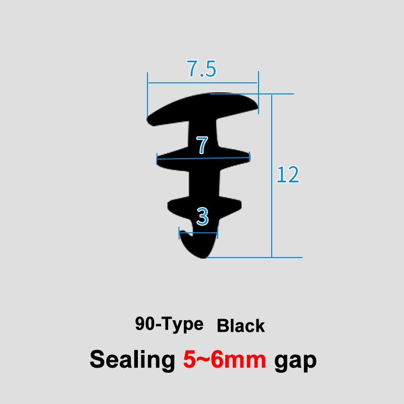 uPVC Door Window Gasket Seal Strip Glass Fixed Repair Seal Waterproof Shockproof