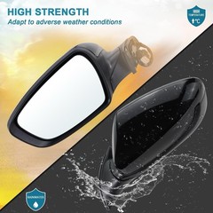 Left Driver side Mirror Compatible with 2014 2015 2016 Kia Forte L-5Pins Black