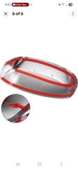 Set Triple Chrome Plated TOP HALF Mirror Cover Cap + Handle Cover Overlays
