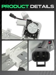 Power Window Regulator With 2-Pin Motor Assembly Rear Passenger Side