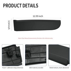 Rear Left Door C Pillar Molding(Driver Side), Black Smooth Surface Door C