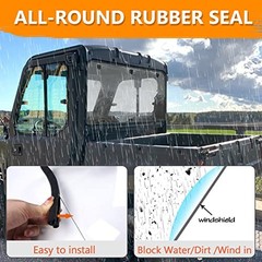 Rear Windshield Compatible with 2015-2026 Polaris Ranger Midsize 570 / Clear