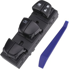Obaee Power Window Switch Front Left Driver Side Compatible with Black