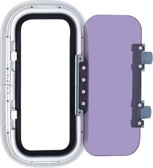 14.5 x 7.6 in Anodized Aluminum Boat Porthole Window Boat Portlight for Yacht RV