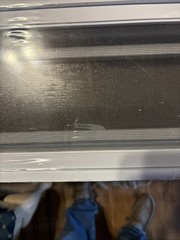 Hopper Vent Screened Vinyl Window 8 x 17.5 Inches White Pack of 1