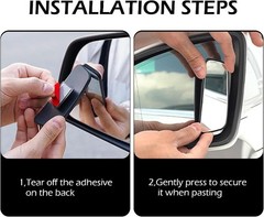 2-Pack Framed Rectangular Blind Spot Mirrors, Adjustable HD Convex Wide Angle Re
